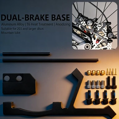 

Aluminum Disc Brake Adapter Kit, Post Mount for 203mm/220mm Rotors, Precise Bike Brake System Upgrade