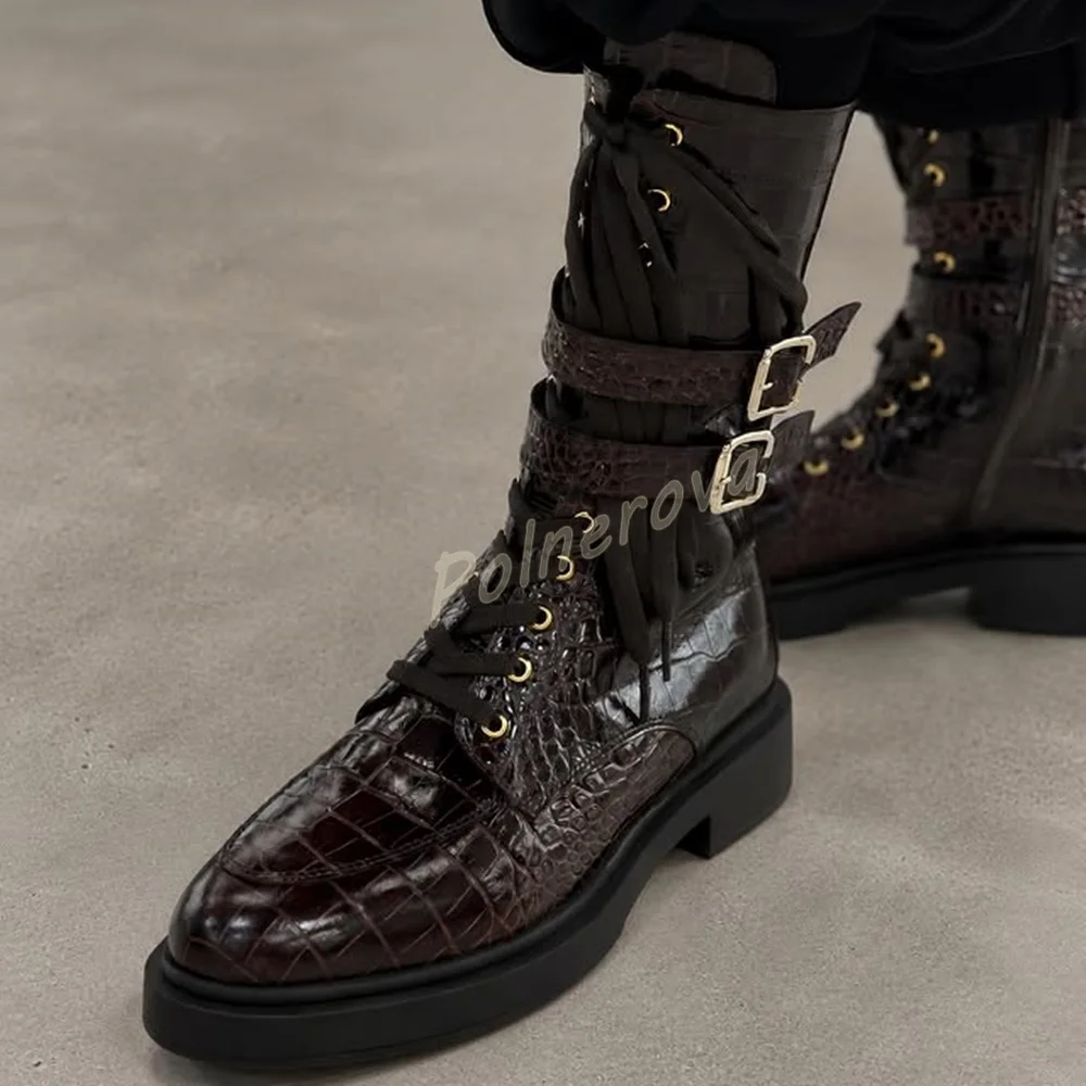 Women Black Patent Leather Ankle Boots Pointed Toe Stiletto High Heel Boots Double Buckle Strap Zipper Short Winter Party Shoes
