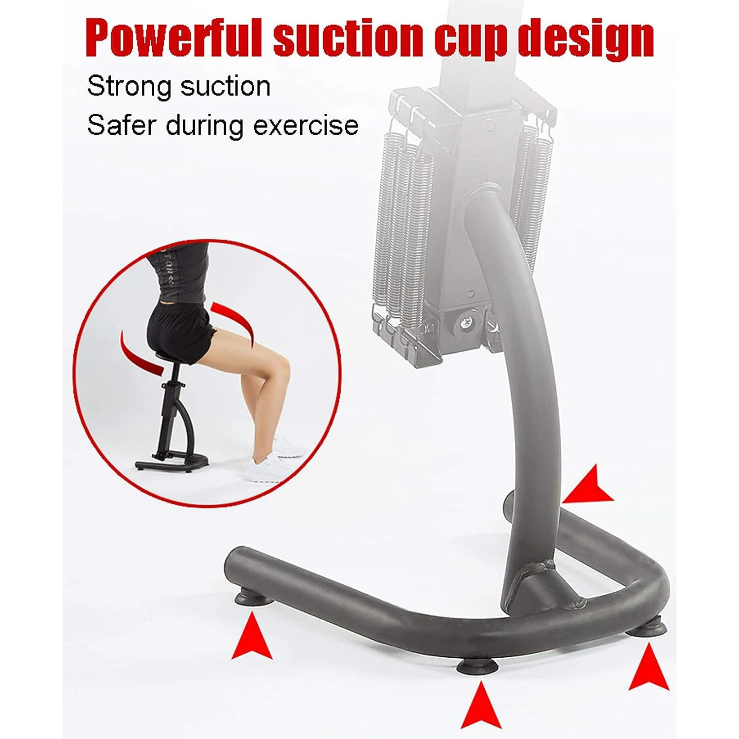 Home Gym Fitness Equipment, Sissy Squat Machine for Cardio Workout, Leg Hip Exercise with 6-Speed Pressure Adjustment