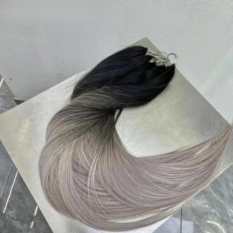 Hair bundle Internet celebrity original braid hair dyeing new feather hair extension medium and long