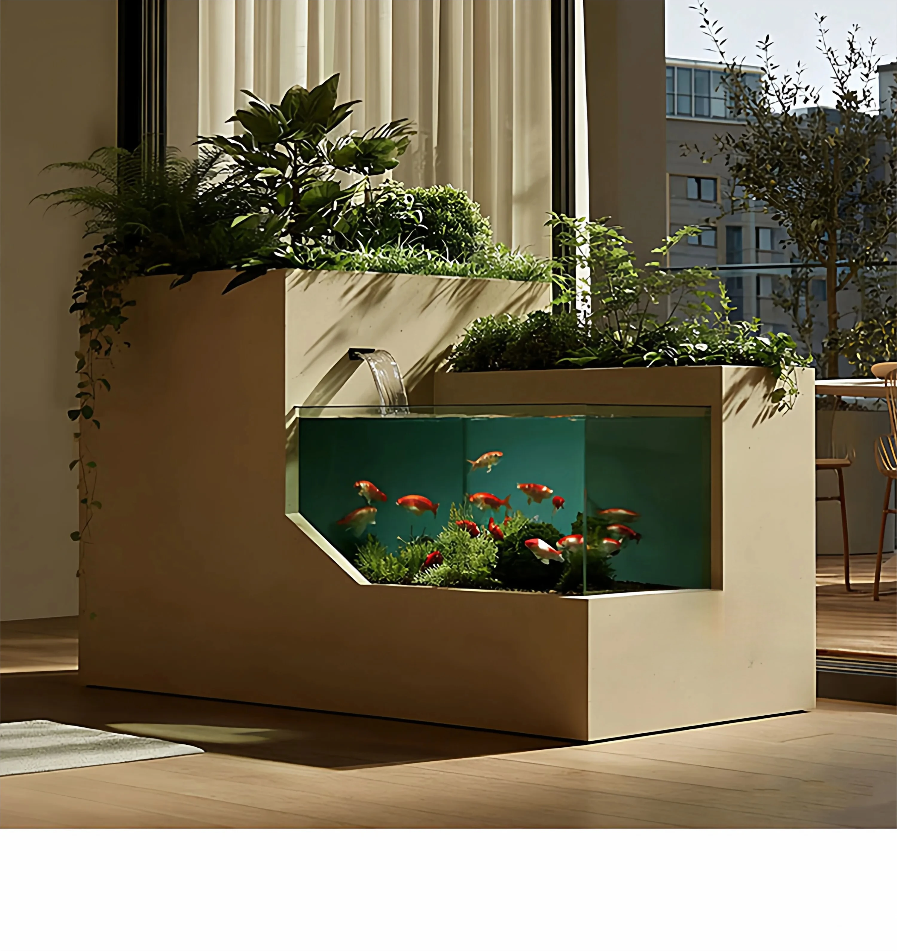 Desktop fish tank glass ecological tank indoor versatile design fish tank