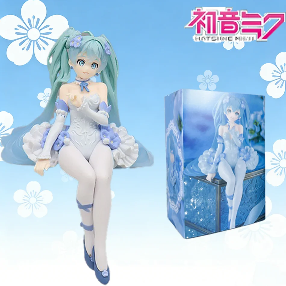 Figura de Hatsune Miku en Oferta, Nueva Versión de Boda con Flores Figura de acción de anime, modelo coleccionable de PVC, juguete para regalo de otaku