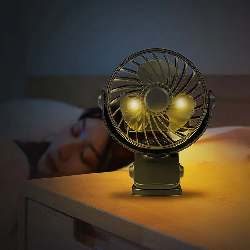 Desktop Mini Splint Fan USB Charging Car Electric Fan [360-degree Rotatable Three-speed Governor Table Clamp Dual-use]