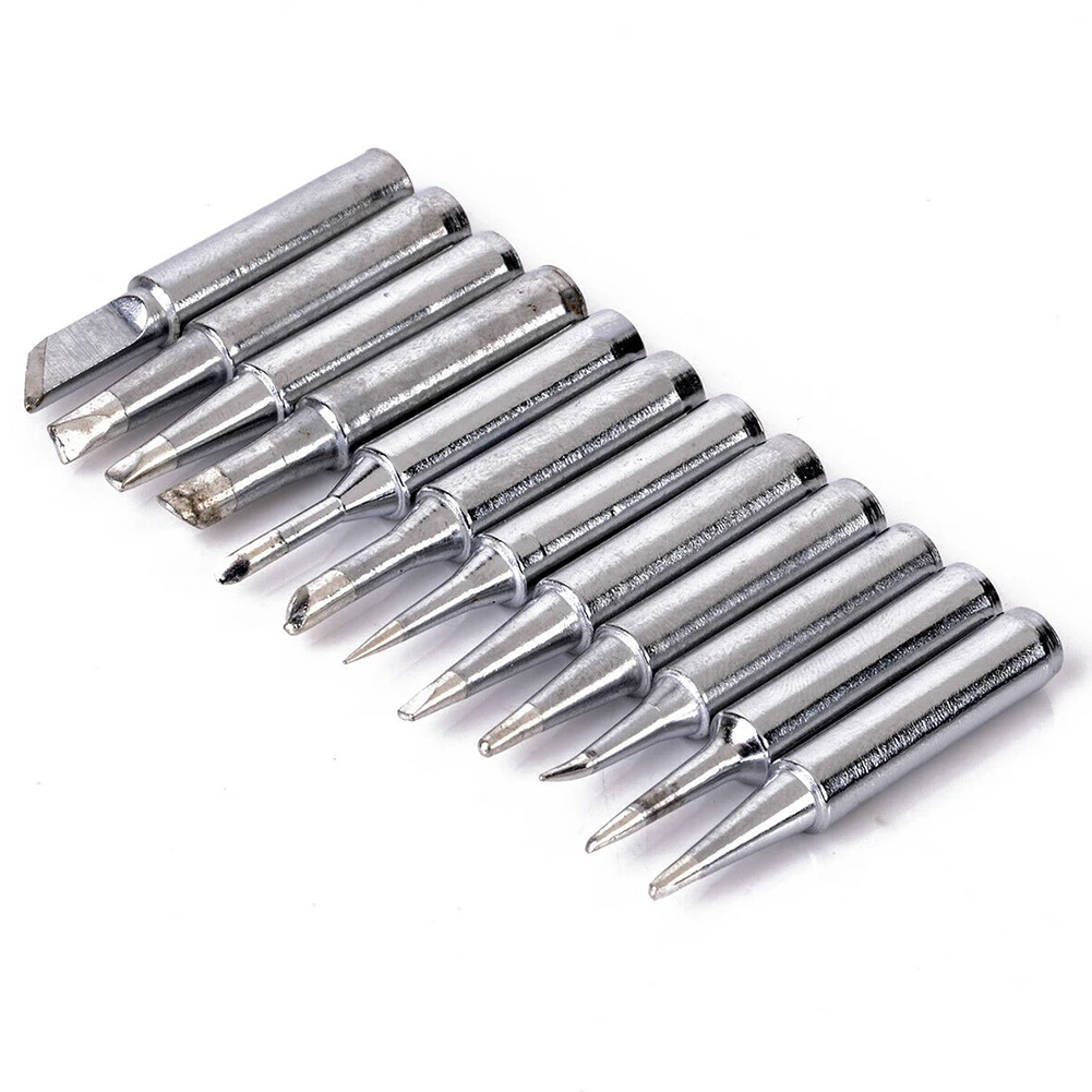 12pcs/Set 900M-T Soldering Iron Tips Lead-Solder Tips Welding Head Soldering Tools For 936 8586 852D Soldering Stations