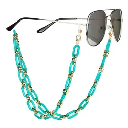 FishSheep Trendy Acrylic Sunglasses Chain Lanyard Accessories For Women Mask Strap Hanging Neck Rope Chain For Covers Holder