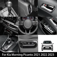 LHD para Kia Morning 2021 2022 2023, accesorios interiores, manija de reposabrazos de puerta, cuenco, interruptor de elevación de ventana, cubierta de panel de cambio de marchas