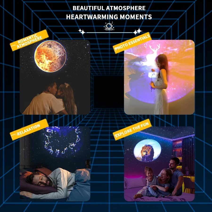 New Creative Astronaut Projector Night Light 360°  Adjustable Magnetic Design Bedroom Nebula Galaxy Projector Lights Kids Gift