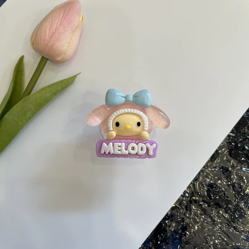 Carino Sanrio Hello Kitty Kuromi Presa Grip Tok Anello da dito Supporto per telefono Supporto per IPhone Samsung Xiaomi Griptok Staffa pieghevole