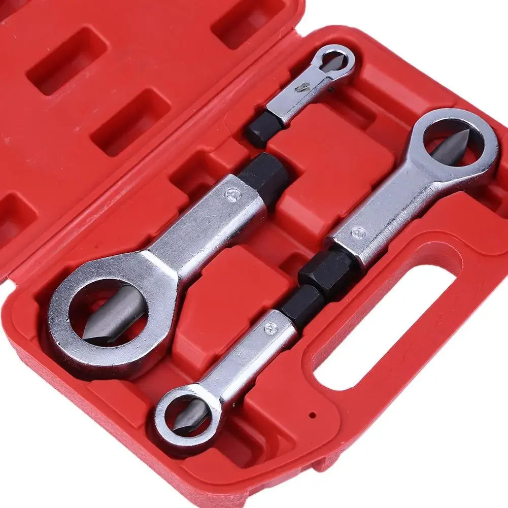 9-27mm Heavy-Duty Nuts Splitter Tools Set Nut Breaker Tool Wrench Damaged Screw Nut Extractor Remover Hand Splitting Tool