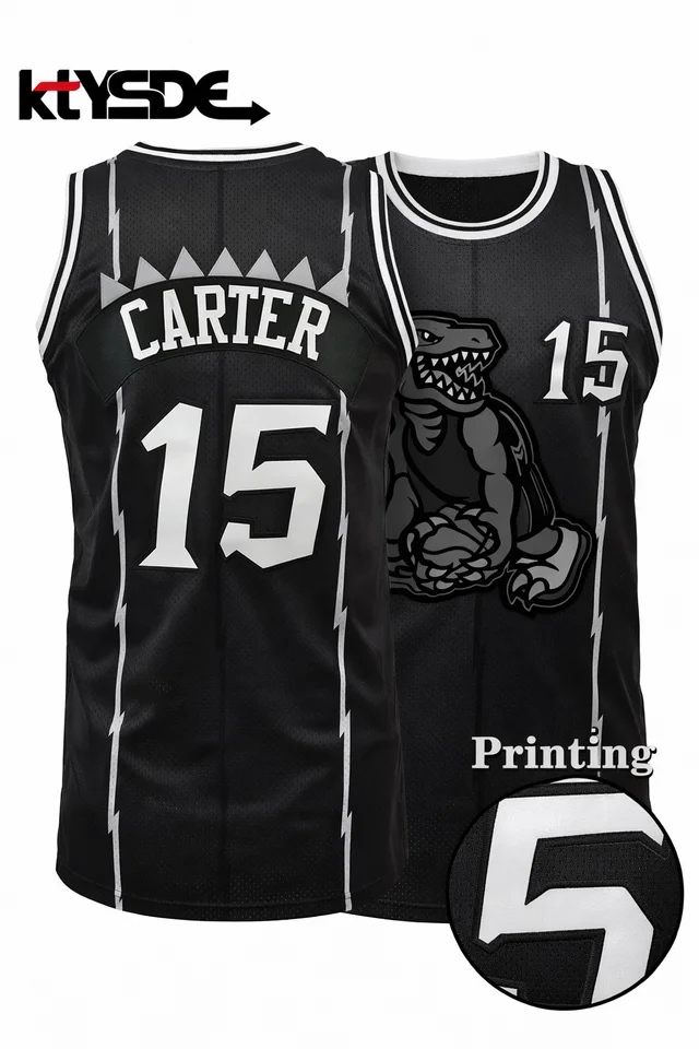 2026 Hot Sale Retro Carter 15 Raptors Purple Lightning Print