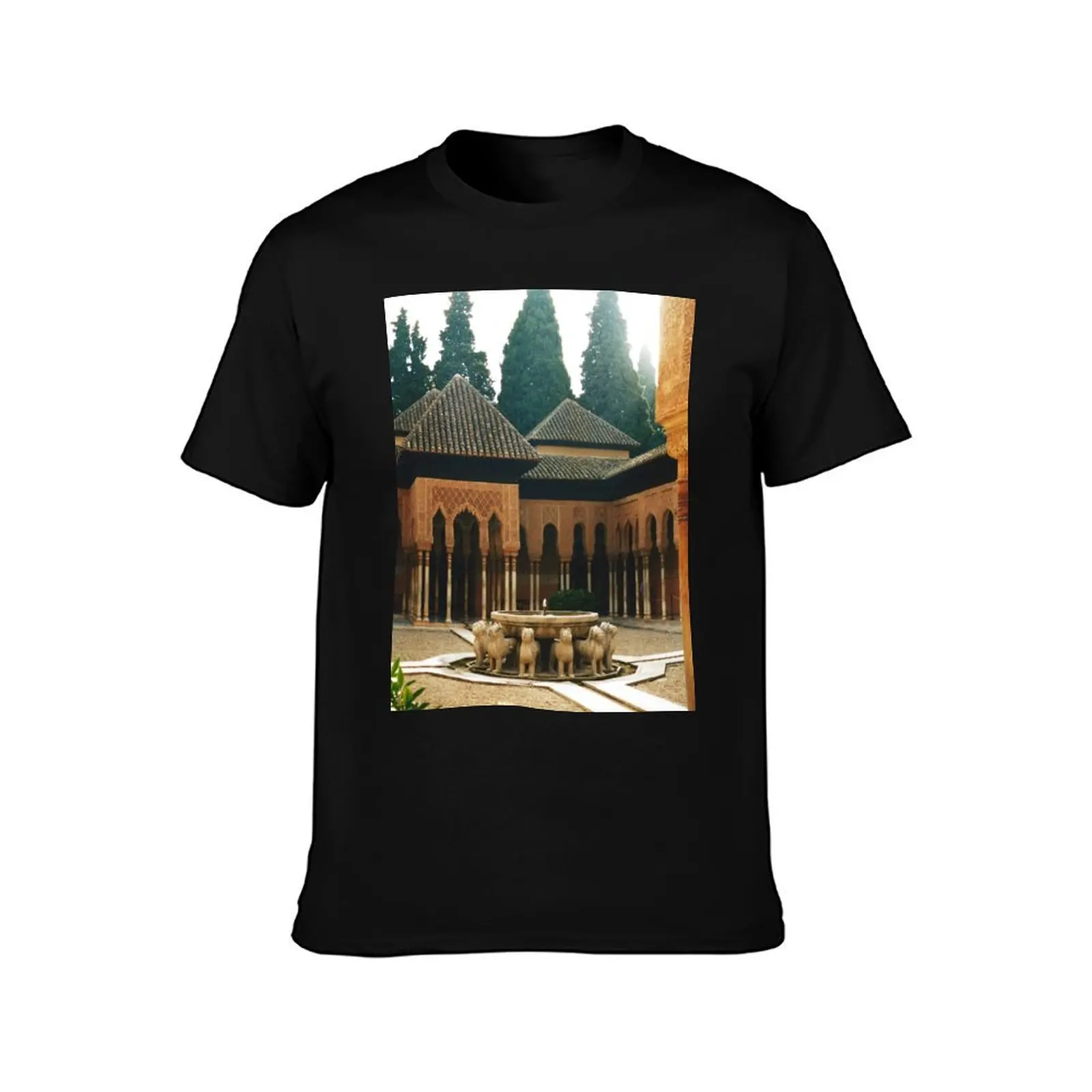 Alhambra T-Shirt Summer Casual Cotton Tee Oversized Streetwear Tops Vintage Graphic Print Loose Fit Short Sleeve