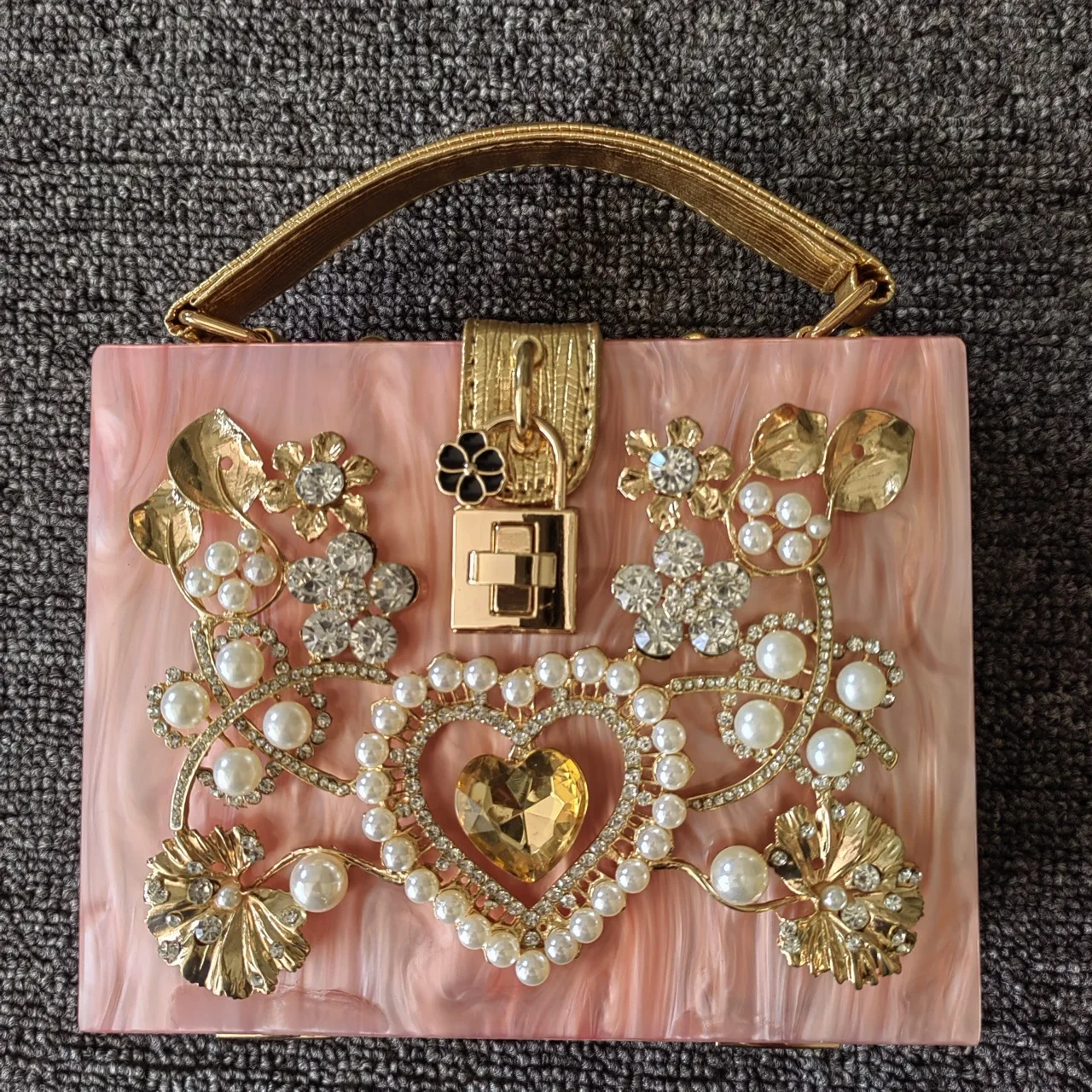 

Acrylic Diamond Dinner Bag Cloud Glue Suitcase Cosmetic Fashion Square Bag Crossbody Women's Acrylic Carteras De Mujer De Bolsos