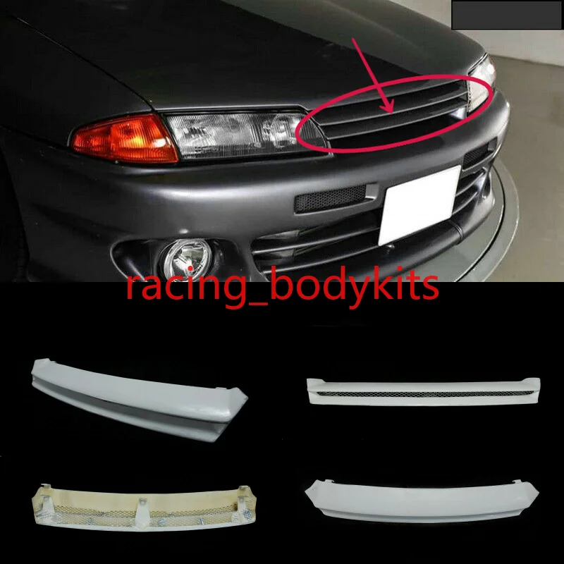 

For Nissan R32 GTR BNR32 RB26 FRP Unpainted OE style Front Bumper Grille cover