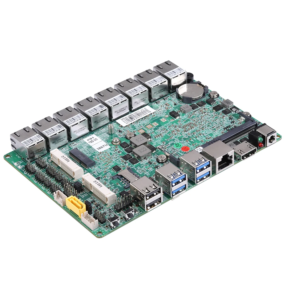 Qotom Mini PC Q838GE Core i3-8130U Dual Core 2.0 GHz 8x Intel i210 LAN para DIY Soft Router Gateways Firewall