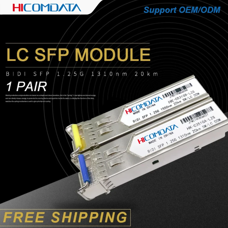 

1Gb LC SFP Module Fiber Optical Transceiver 1310nm 1490nm 1550nm Fiber SFP Single Module 3-80km Compatible Mikrotik/Cisco Switch