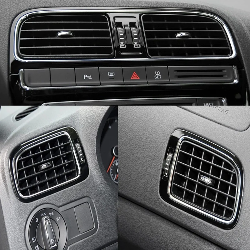 Left&Right A/C Air Outlet Vent Grill Cover For VW Polo 2011-2018 6RD819703 6RD819704