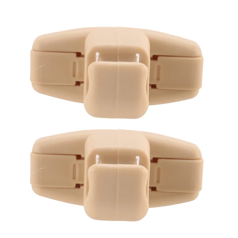 2X Beige Sun Visor Clip Holder Bracket 51168243575 For Bmw E46 3 Series 325 M3