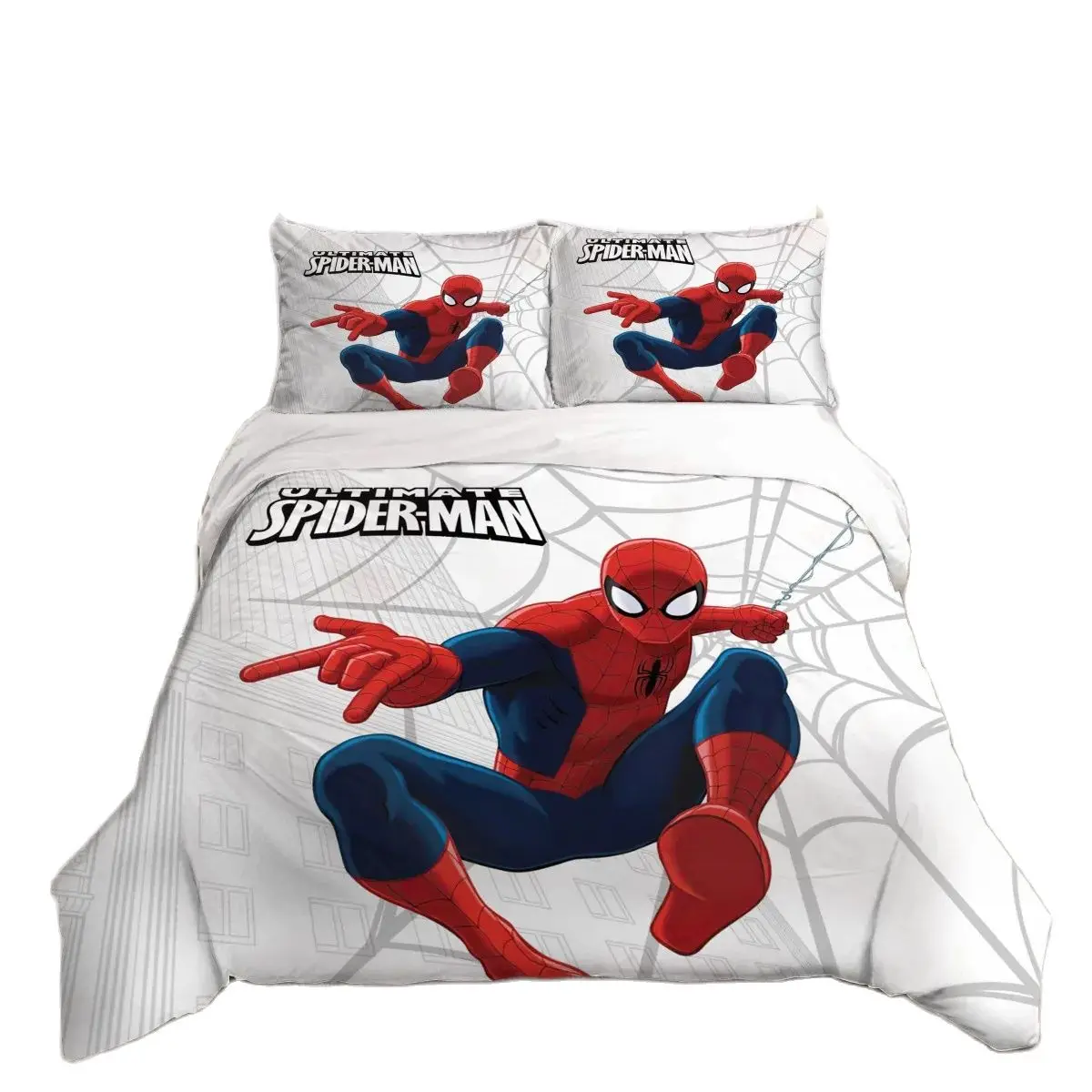 Spider Man Duvet Cover Set,Microfiber Duvet Covers with Pillowcases and Zipper Closure,Soft Kids Teen Boys Bedding Set 2 Pieces