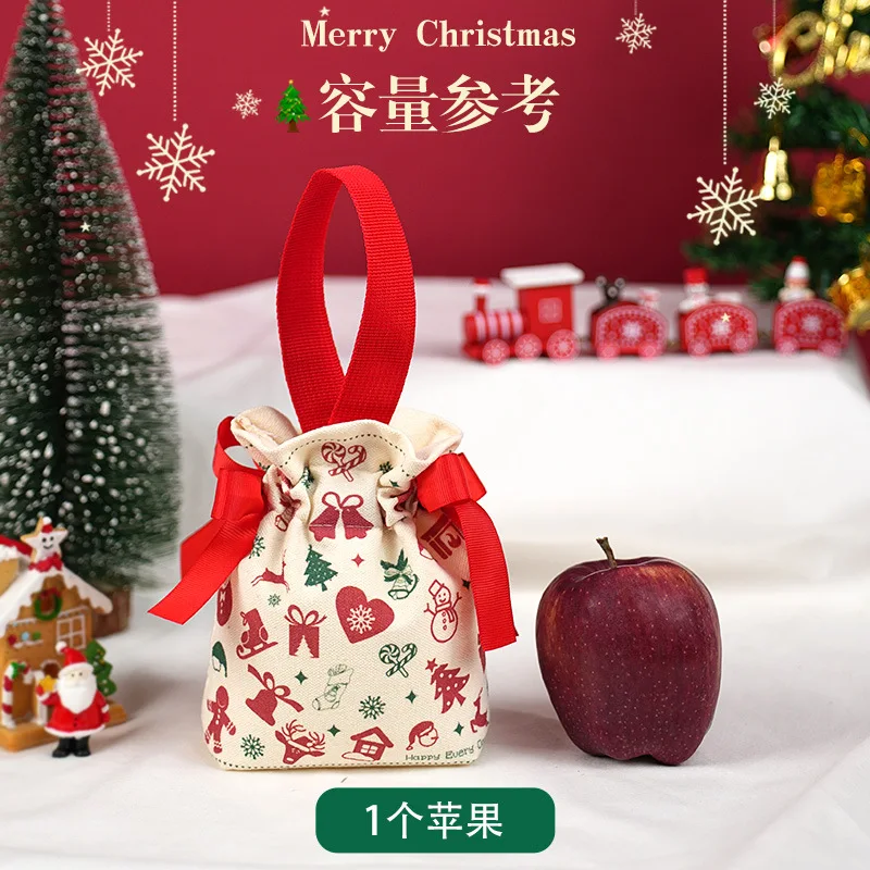 Christmas gift bag new product best-selling children's Apple gift box Christmas Eve packaging Santa Claus gift bag