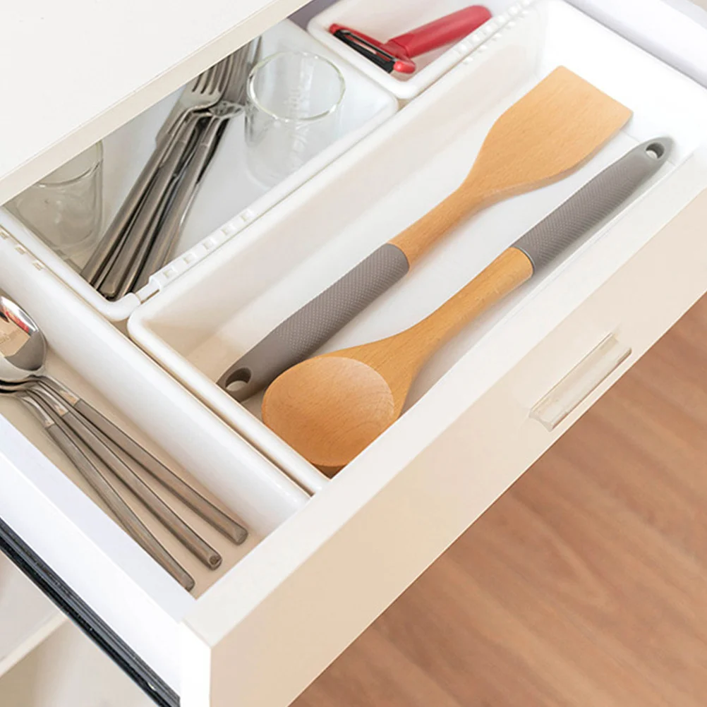 

Plastic Drawer Organizer Tray Adjustable Expandable Storage Box For Desk Countertop Drawer Makeup Organizer Multi-Function