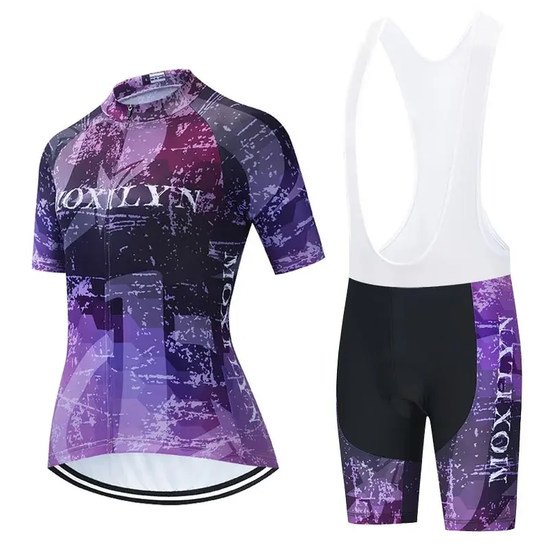 

Moxilyn Pro Brand Women Cycling Jersey Set Quick-Dry Mountain Bike Cycling Clothes Summer Anti-UV Cycling Bicycle Clothing