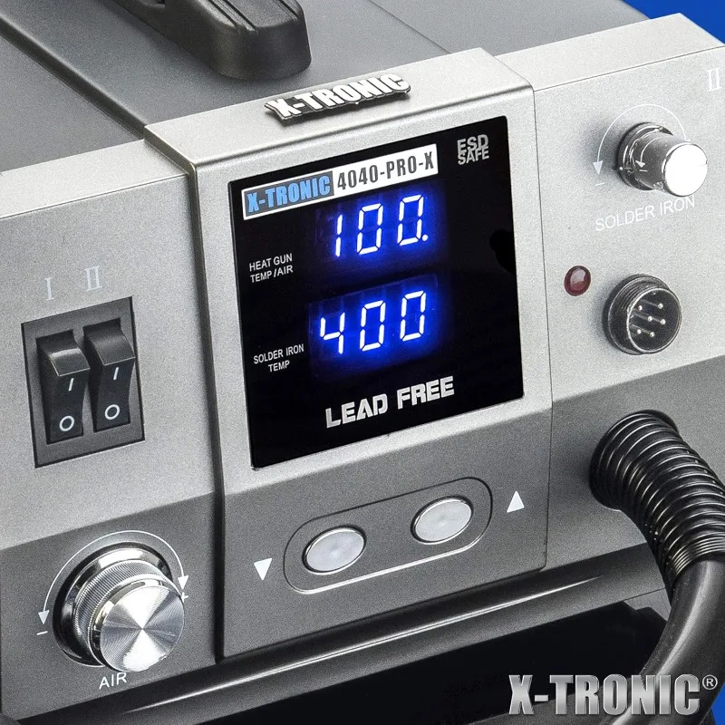 X-Tronic 4040-PRO-X • Platinum Series • 700 Watt Hot Air Rework Soldering Iron Station • Brushless DC Vortex Blower Air System