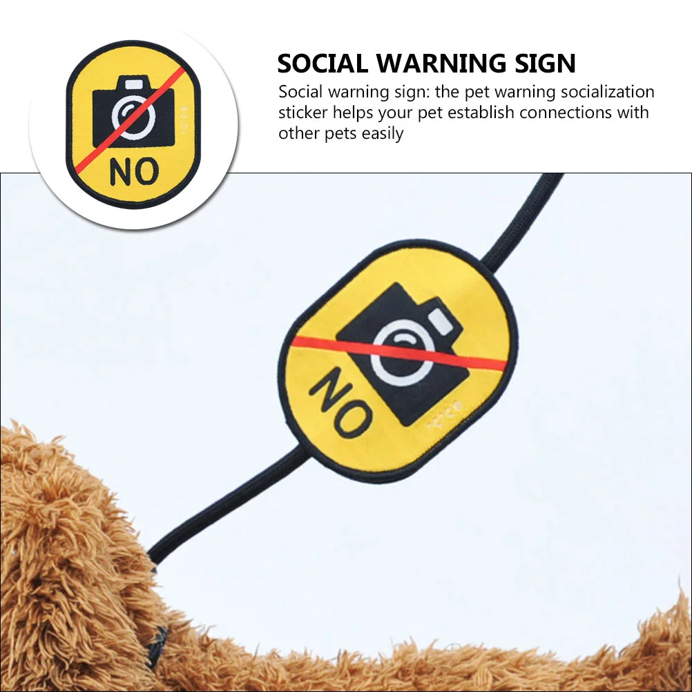 Pet Social Identification Stickers Warn Decal No Feeding Logo Puppy Leash Decals Signs Warnings for