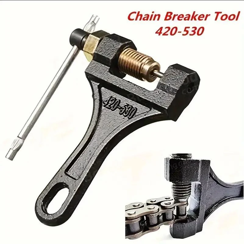 Versatile Chain Breaker All-Terrain Vehicle Universal Chain Breaker Tool Durable Steel 420-530 Chain Easy DIY Repair Motorcycle