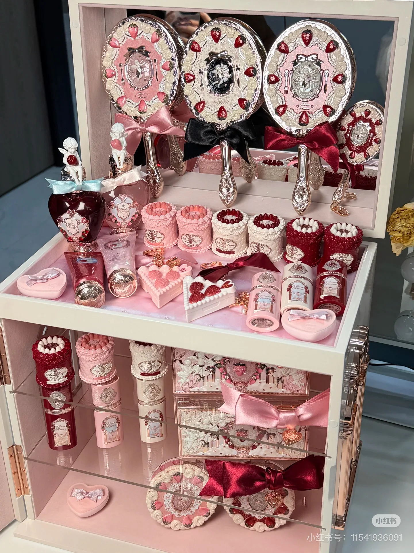 Flower Knows Strawberry Cupid Allin Large Gift Box Products Storage Cabinet Cosmetics Storage Box Without Makeup