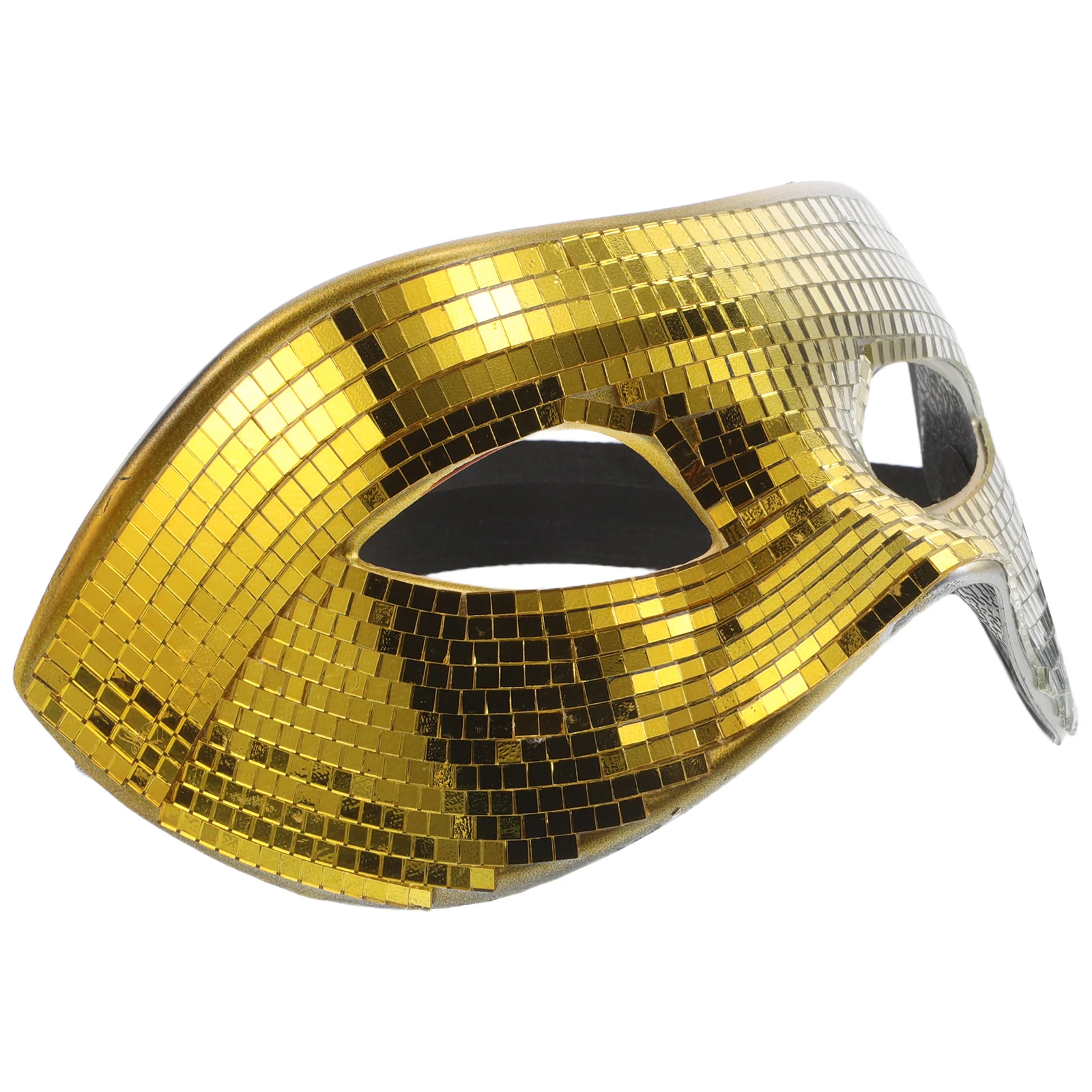 

Mirror Masquerade Mask Half Face Disco Ball Glitter Cover for Halloween Rave Party Costume Dance Club Celebration