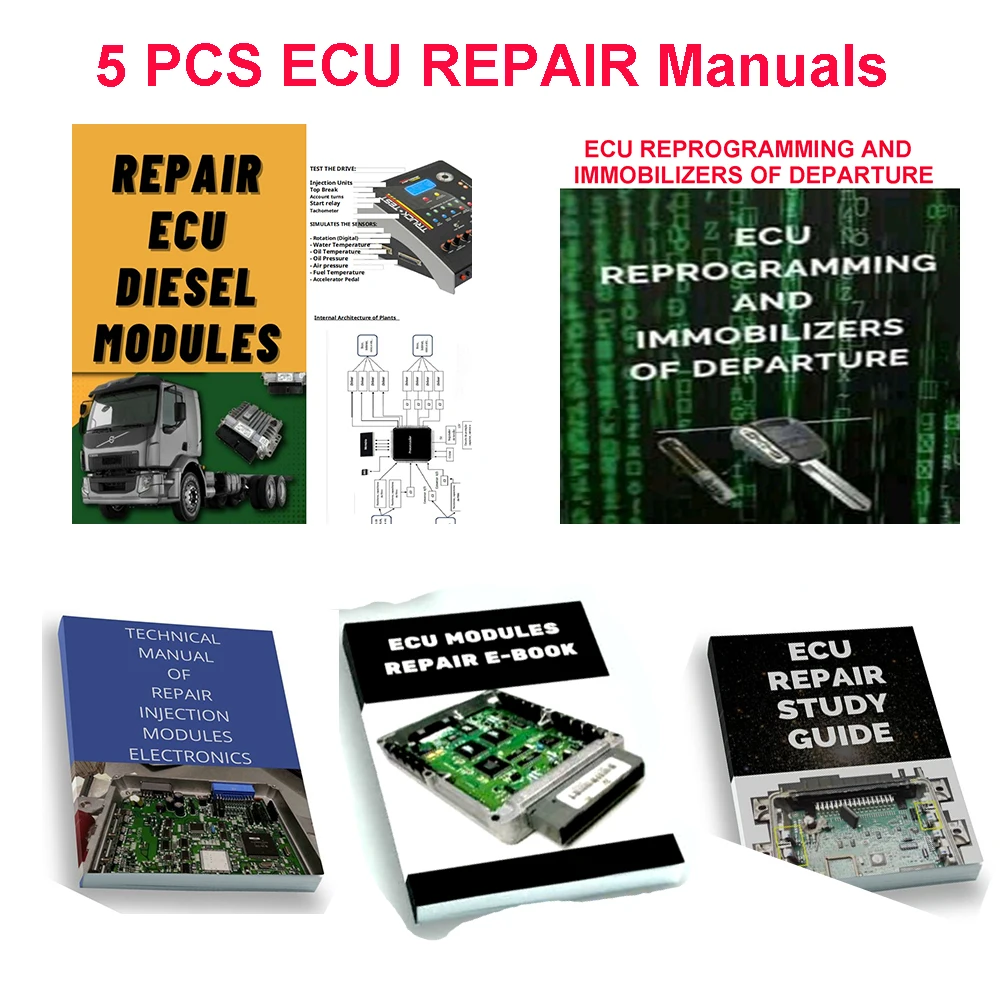 5 PCS ECU REPAIR Manuals Repairing Injection Modules in Workshop DIESEL ELECTRONICS Study Guide Car Truck Diag Tools VS Alldata