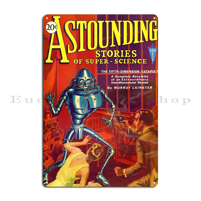 قبرك جاهز الخط الساخن ميامي قصص مذهلة للعلوم الفائقة المجلد 05 ملصق علامة معدنية كوميدية للخيال العلمي في ثلاثينيات القرن العشرين #3