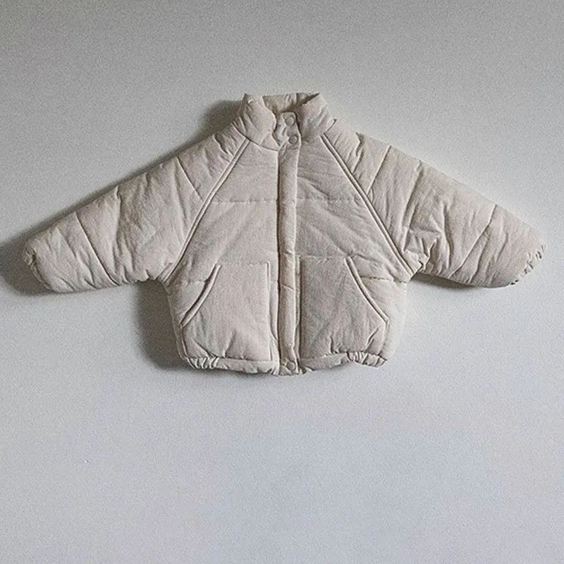 Fashion Baby Girl Boy Cotton Padded Jacket Infant Toddler Child Warm Coat Spring Autumn Winter Solid Outwear Baby Clothes 1-7Y