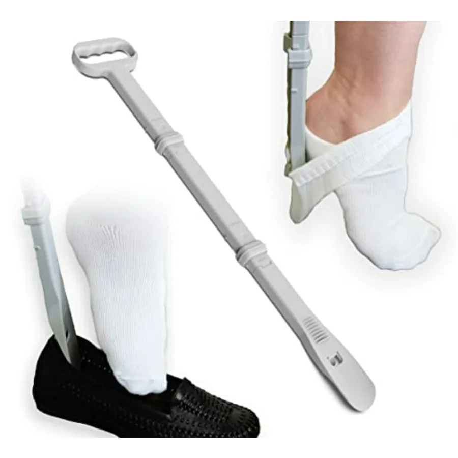 

Long Handled 26" Shoe Horn and Sock Remover - Large Dressing Aid for Seniors, Elderly, Disabled - Sock Otter by