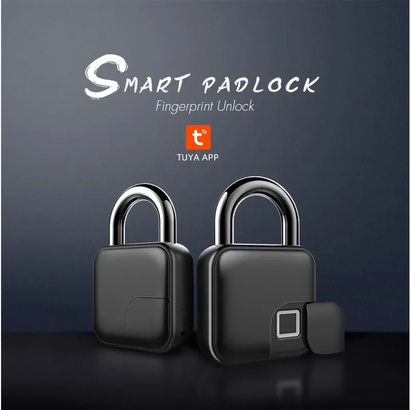 Graffiti intelligent fingerprint padlock Bluetooth lock warehouse door lock storage cabinet lock luggage anti-theft padlock