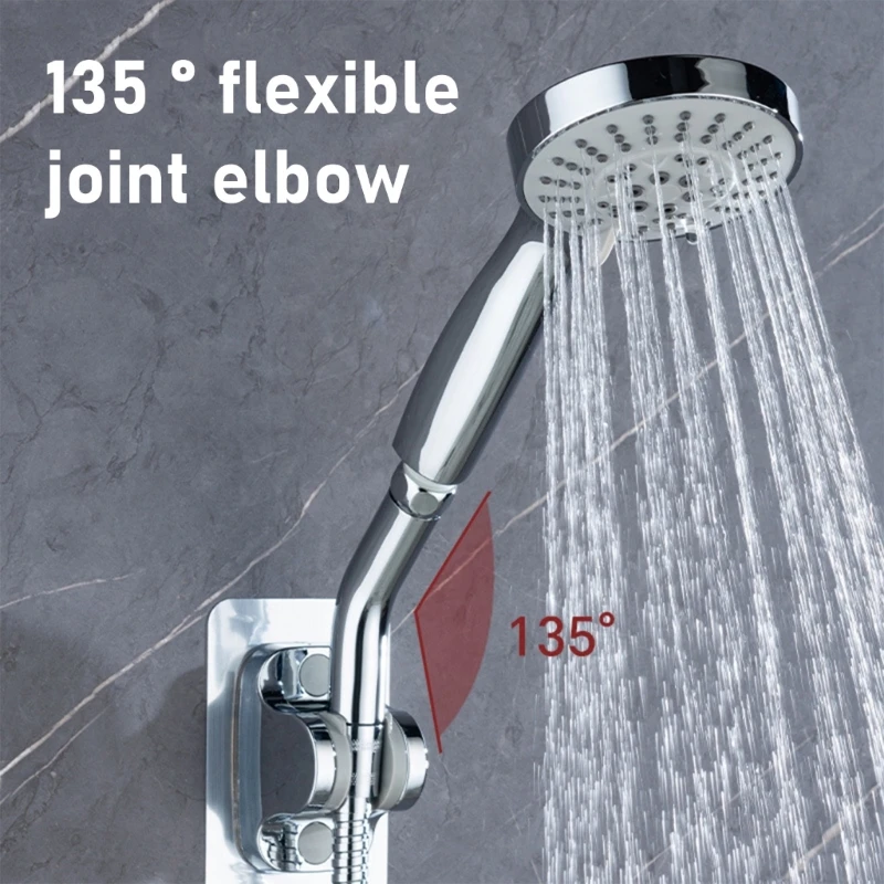 

135 Degree Adjustable Shower Hose Elbow 3pcs for Easy Installion Positioning