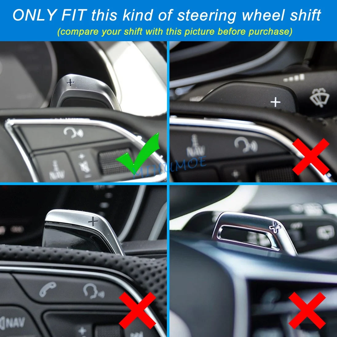 Aluminum Steering Wheel Shift Paddle Shifter Extension Trims For Cupra Formentor Ateca Leon Audi RS3 RS4 RS5 RS6 RS7 RS Q3 Red