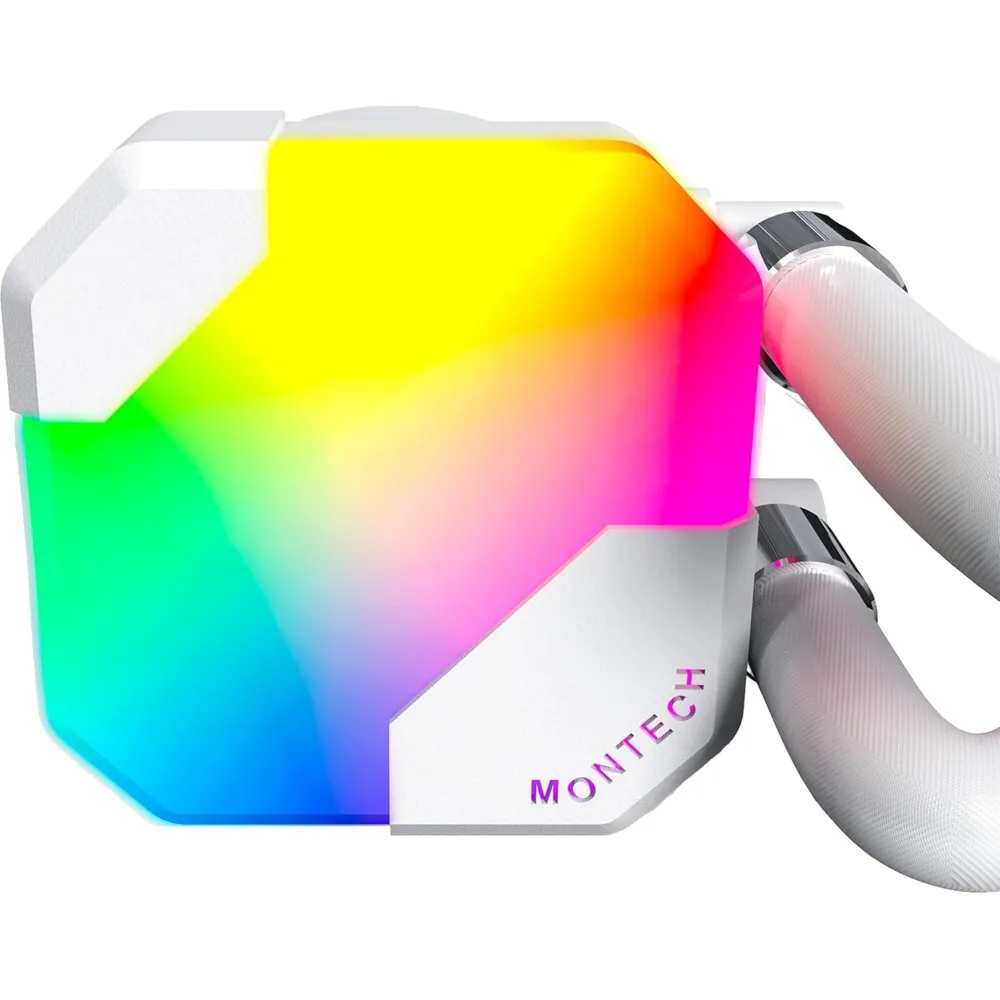 مبرد سائل MONTECH HyperFlow ARGB 360 AIO CPU لمنصات Intel وAMD، أداء عالي الجودة مع مياه معززة 3100 دورة في الدقيقة