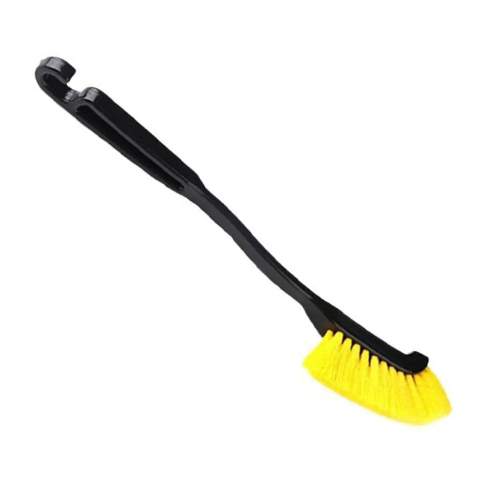 1pc Car Wheel Tire Rim Brush Curved Head Flexible Truck Wheel Hub Wash Detail Deep Cleaning Brushes Cleaner Hand Tools