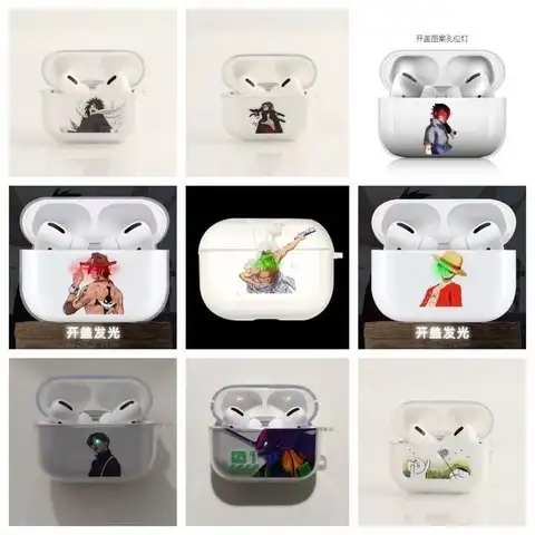 One Piece Earphone Phone Case for Apple AirPods 1 2 3 Pro 4 Pro2 Pro3 Ace Luffy Zoro Bright eyes Itachi Madara headphone Cover