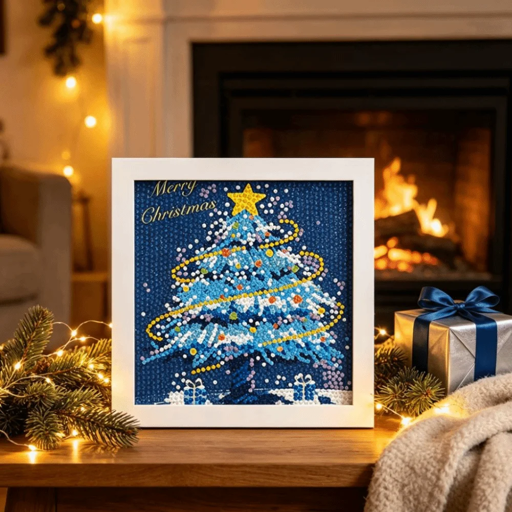 Easy DIY Christmas Diamond Painting Kit Decorative Desk Stand Handmade Gift Diamond Painting Kit Fun Educational