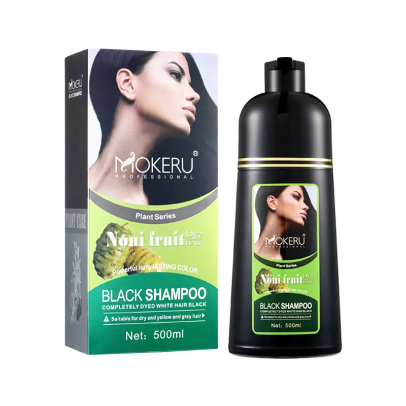 

Mokeru 5 Minutes Black Hair Dye Shampoo Natural Organic Long Lasting Permanent Gray Hair Color Shampoo for Women Hair Cosmetics