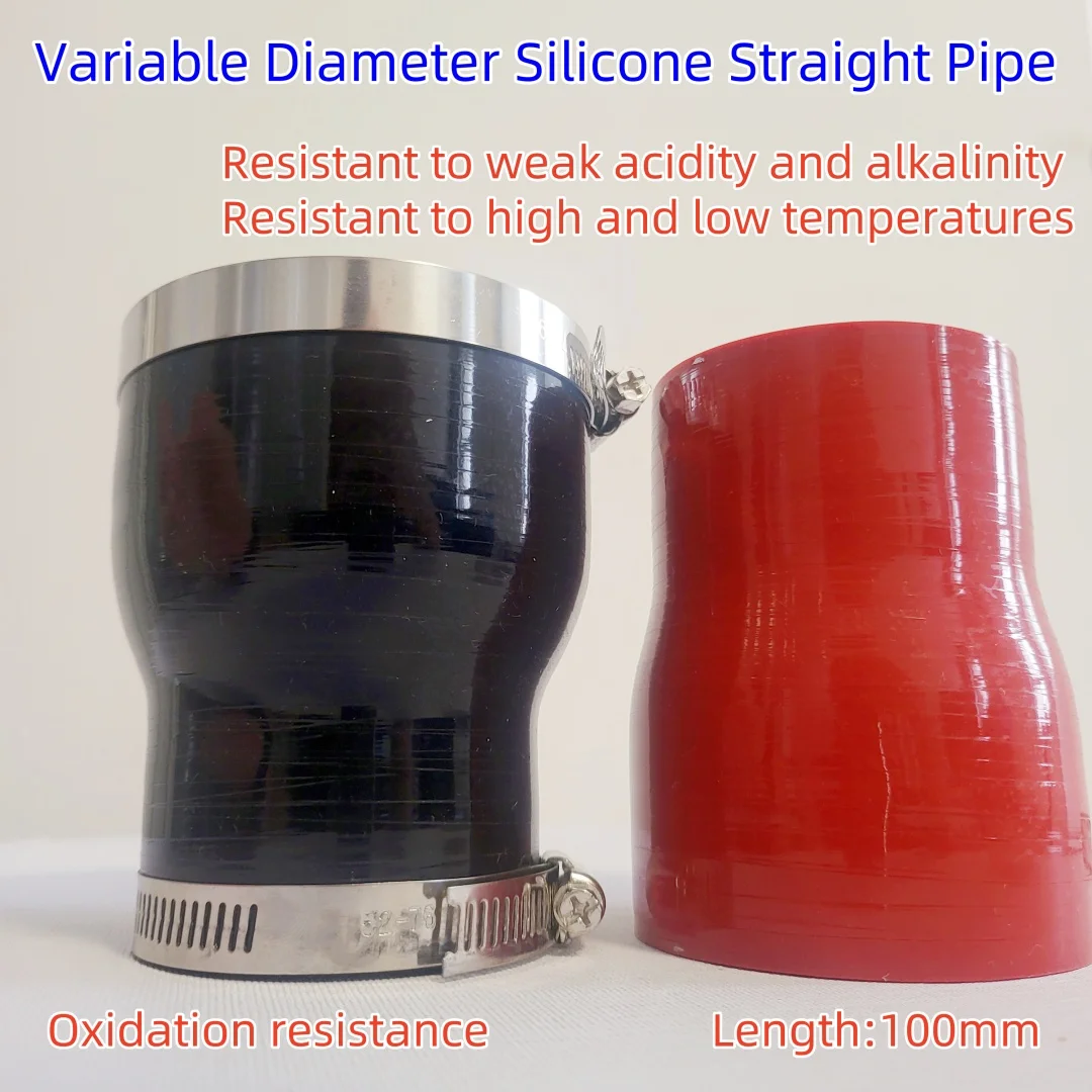 

Length100mm Universal Straight Silicone Reducer Hose Silicone Hose Intercooler Turbo Intake Pipe Coolant Hose ID50/55mm-60/90mm