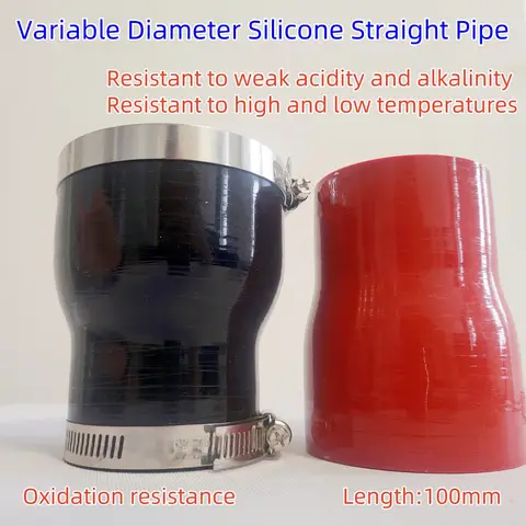 길이 100mm 범용 직선 실리콘 감속기 호스 실리콘 호스 인터쿨러 터보 흡입 파이프 냉각수 호스 ID50/55mm-60/90mm