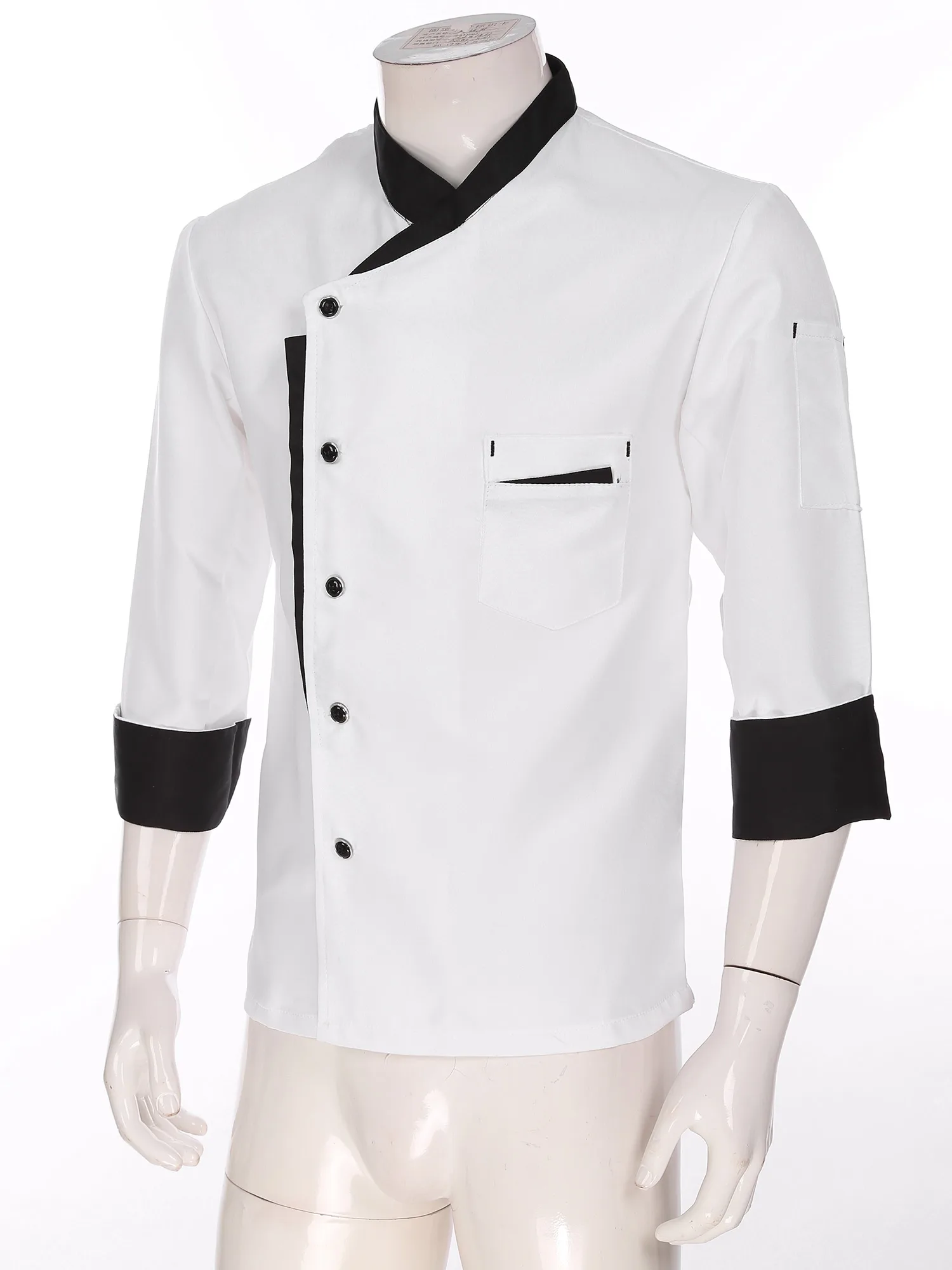 Chaqueta de Chef para hombre y mujer, camisa de manga larga para Chef, abrigo de cocinero de panadería, ropa de pastelería de cocina, uniformes de camarero de restaurante