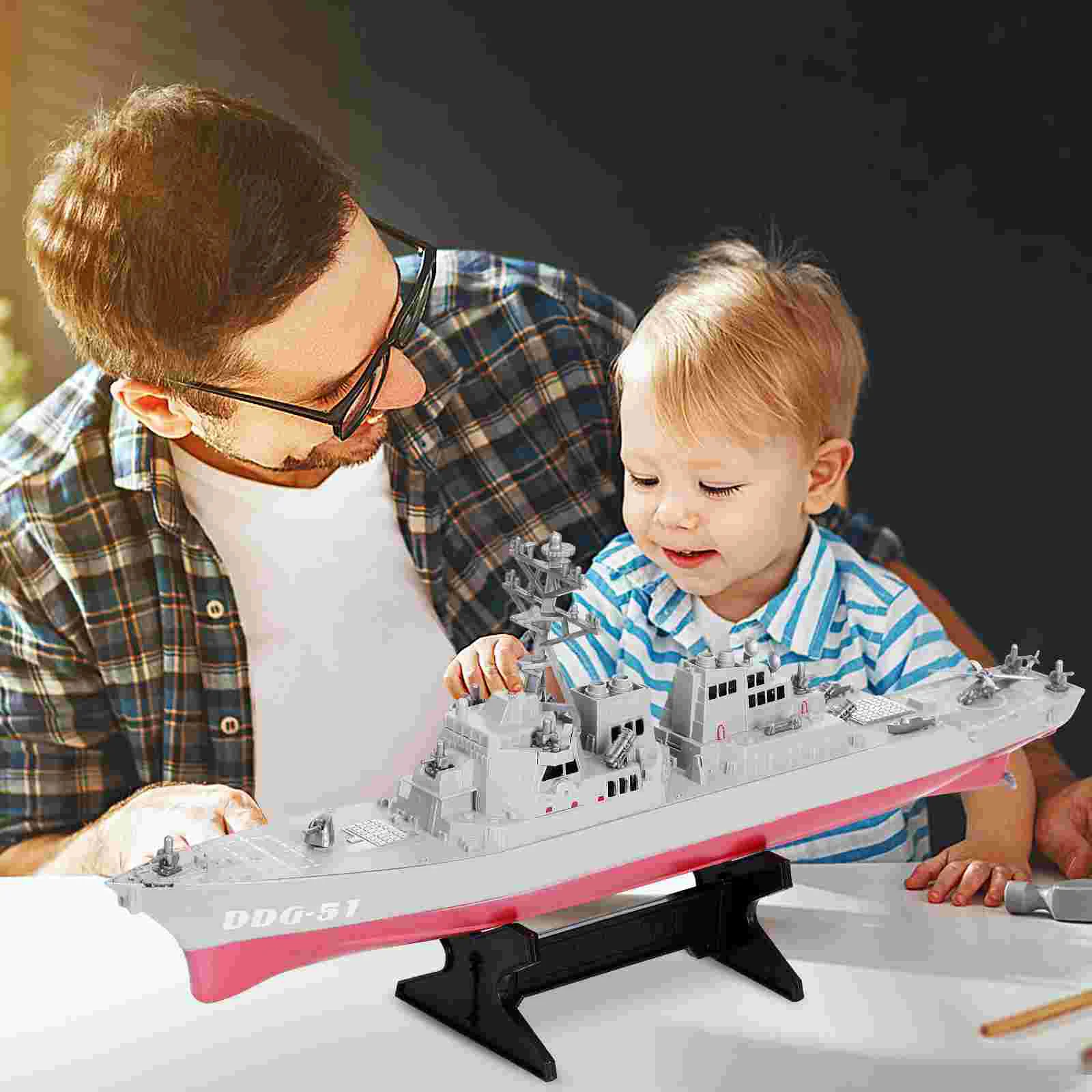 Destroyer Model Toys Kids Boys Bedroom Decoration Ship Aircraft Carrier Plastic for Child