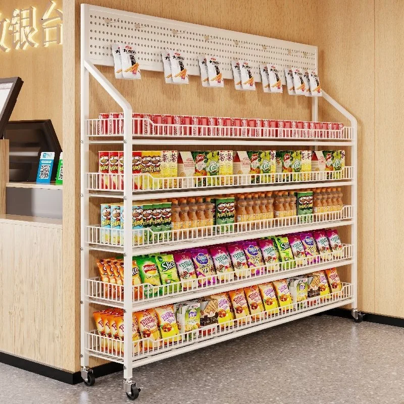 Supermarket snacks shelves Internet celebrities new checkout page Convenience store food toys beverage display shelves Multi-l