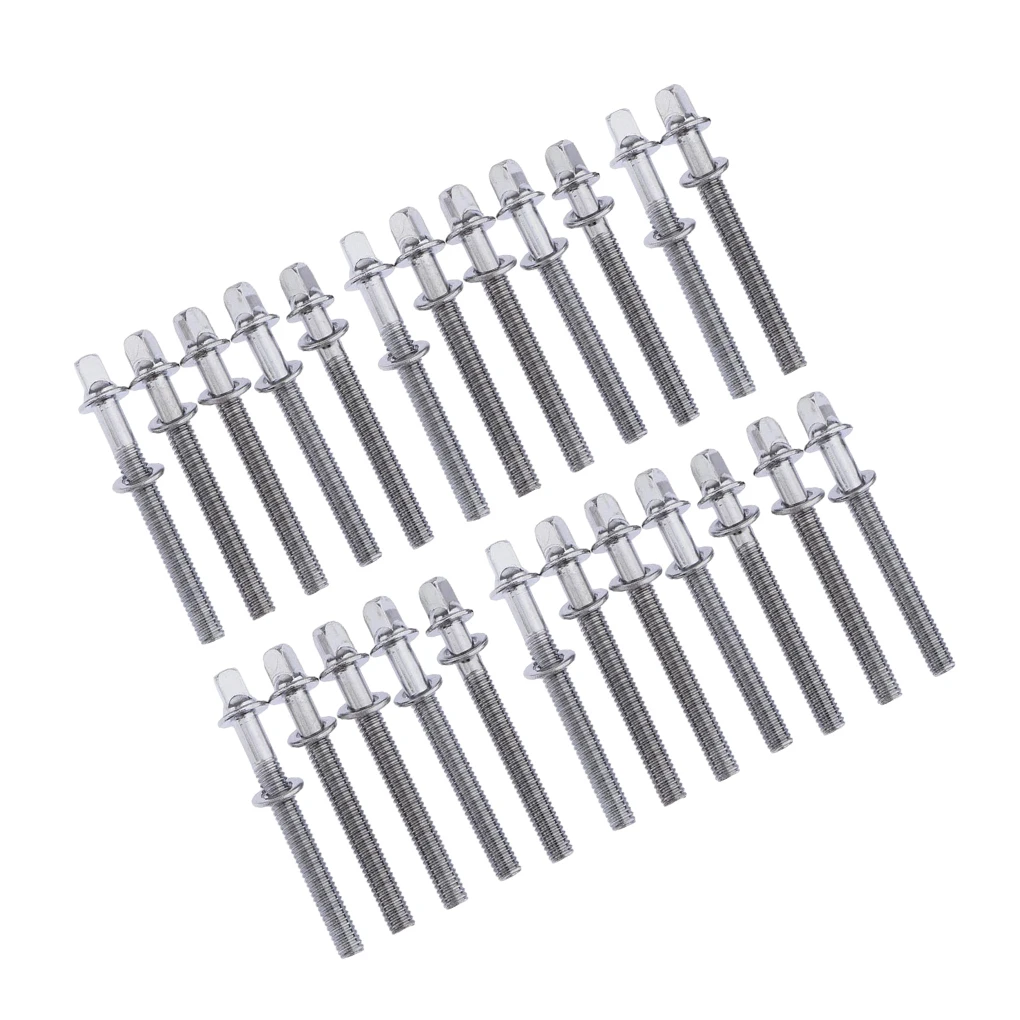 24 Pieces Drum Screws Drum Tension Rods Screw Rod Replacement Accessory