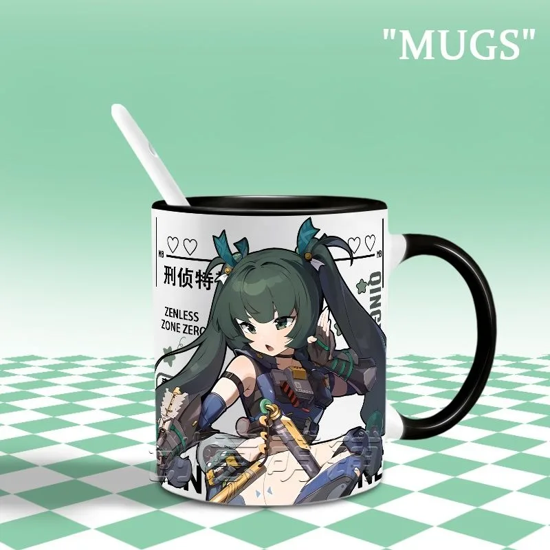 Anime Zenless Zone Zero Cosplay Billy The Kid Ellen Joe Ben Bigger Corin Cup Ceramic Print Coffee Milk Tea Juice Mug Gift Cups