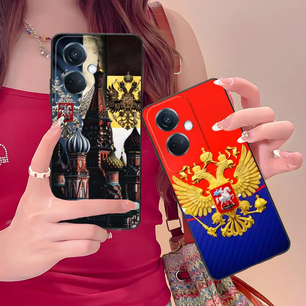 روسيا العلم المحمول قضية الهاتف الخليوي ل ممن لهم رينو 14 13 12 11 10 9 8 7 6 5 F T Pro 5G الملونة الطباعة غطاء جميلة الهاتف الذكي